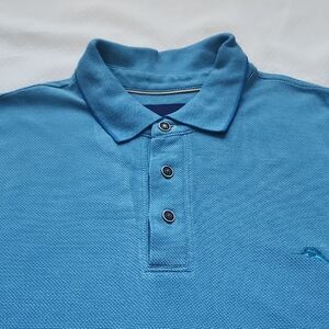 Tommy Bahama Blue Polo Shirt - (Large)